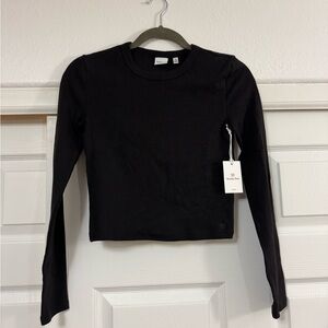 Aritzia Sundays best black Long Sleeve Top